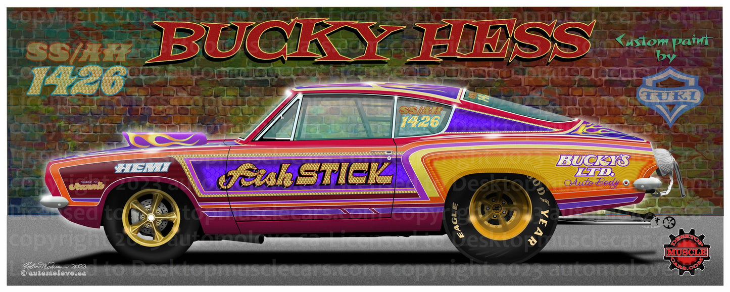 Bucky Hess Fish Stick Sticker