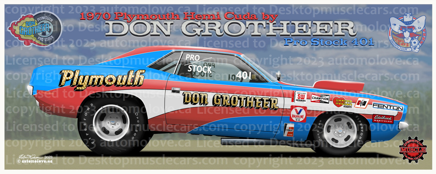Don Grotheer 1970 Cuda Sticker