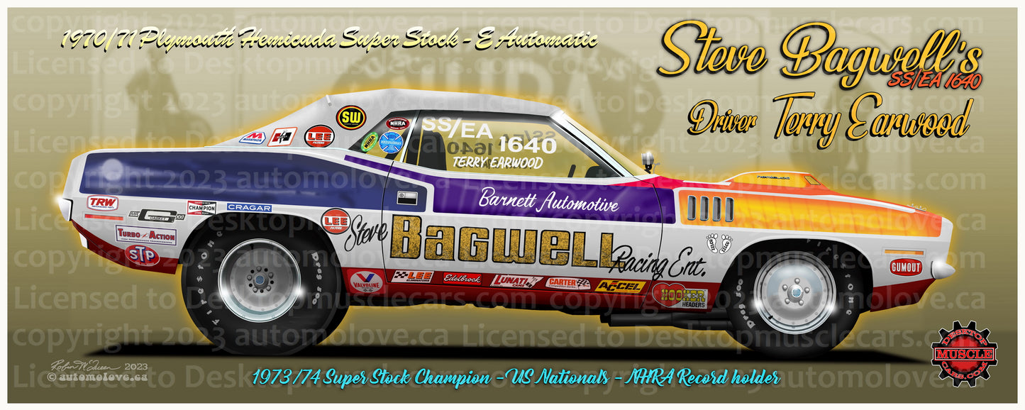 Steve Bagwell / Terry Earwood 1971 Cuda Sticker