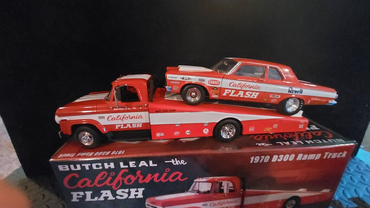 Butch Leal California Flash Revel Super Stock & Ramp Truck COMBO 1:18 Acme