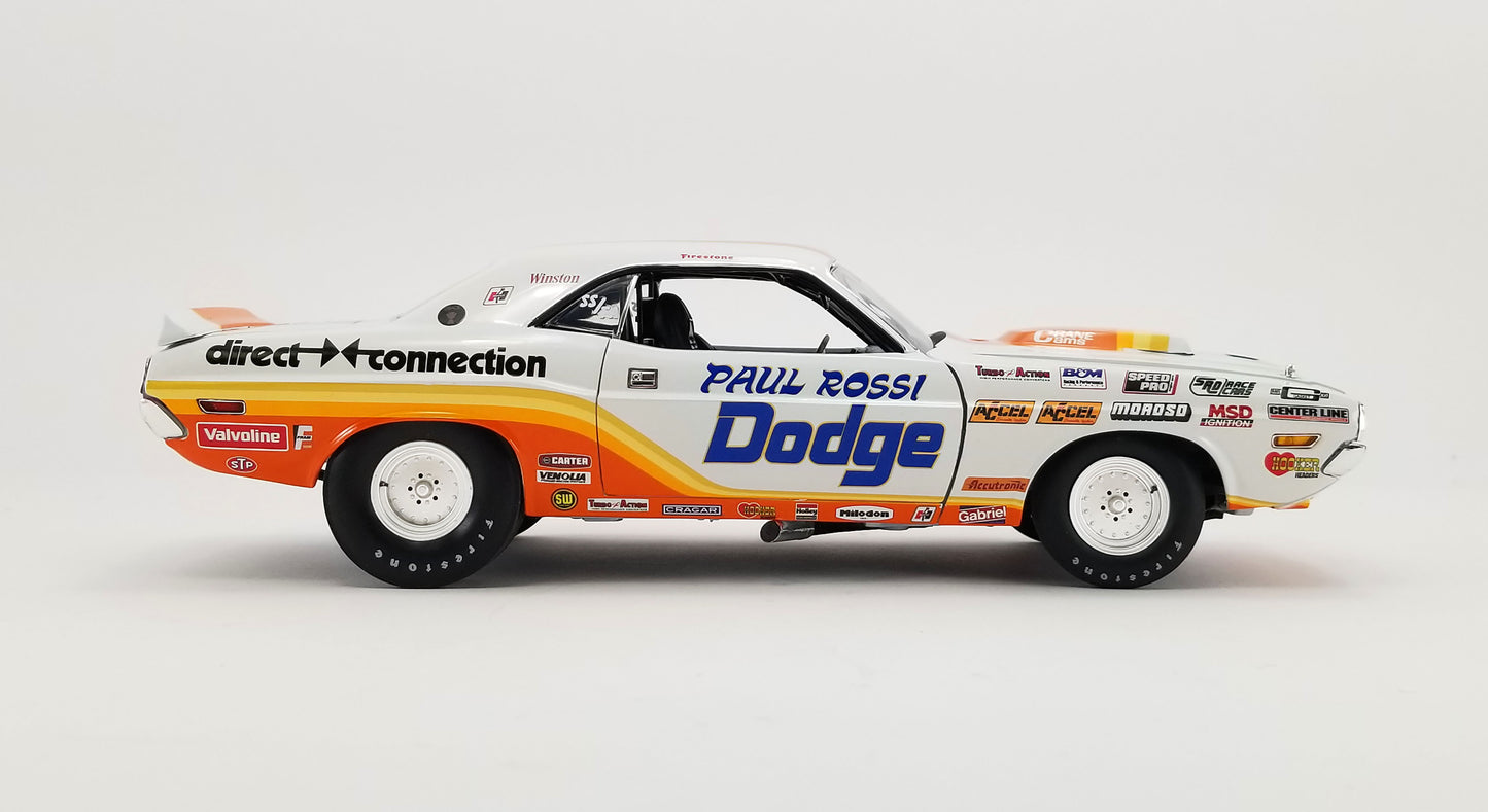 Paul Ross Direct Connection 1970 Dodge Challenger Super Stock Race Car AND Ramp Truck COMBO 1:18 scale Acme