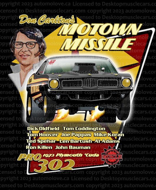 Motown Missile Plymouth Cuda Wheelie Banner