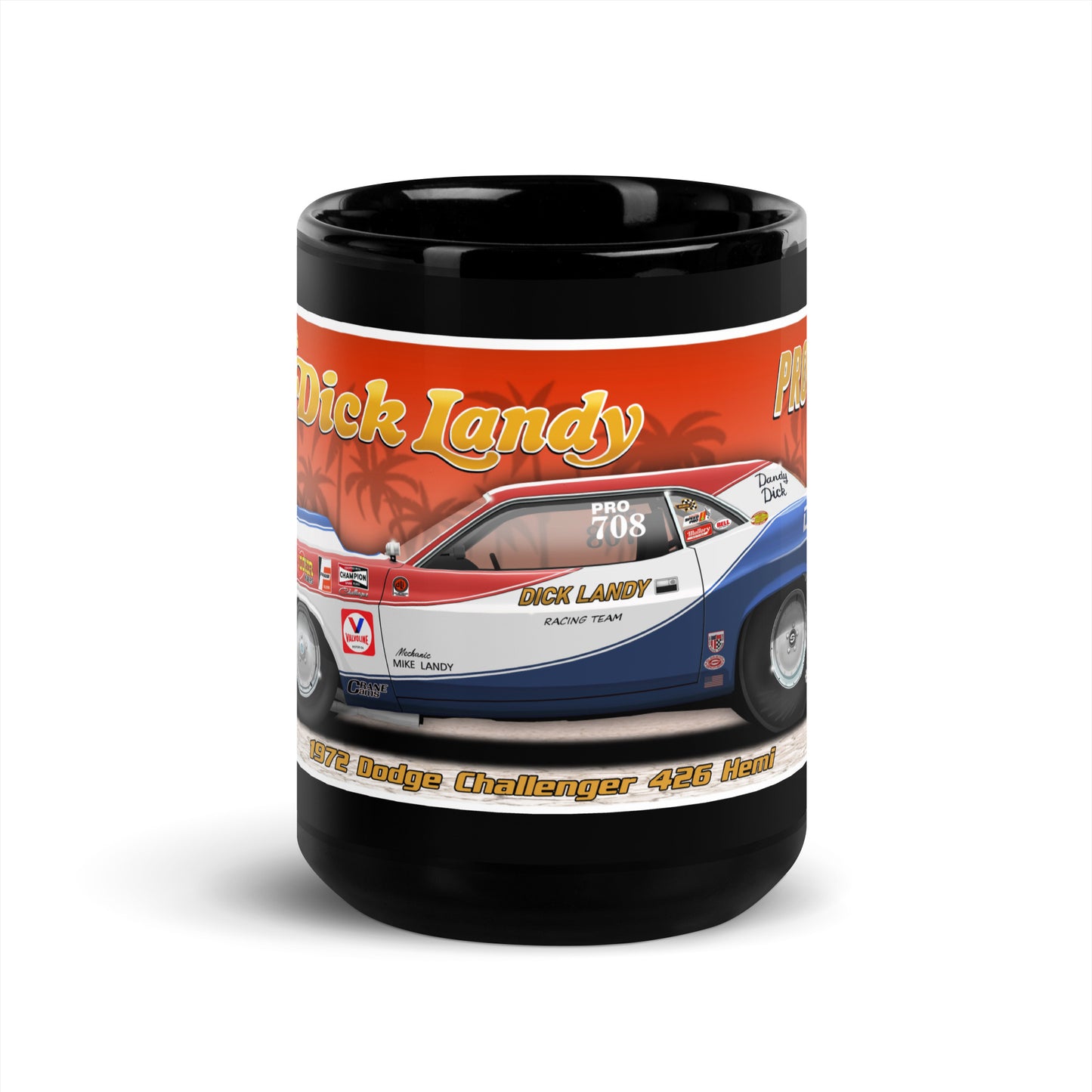 Dick Landy 1972 Challenger Black Glossy Mug