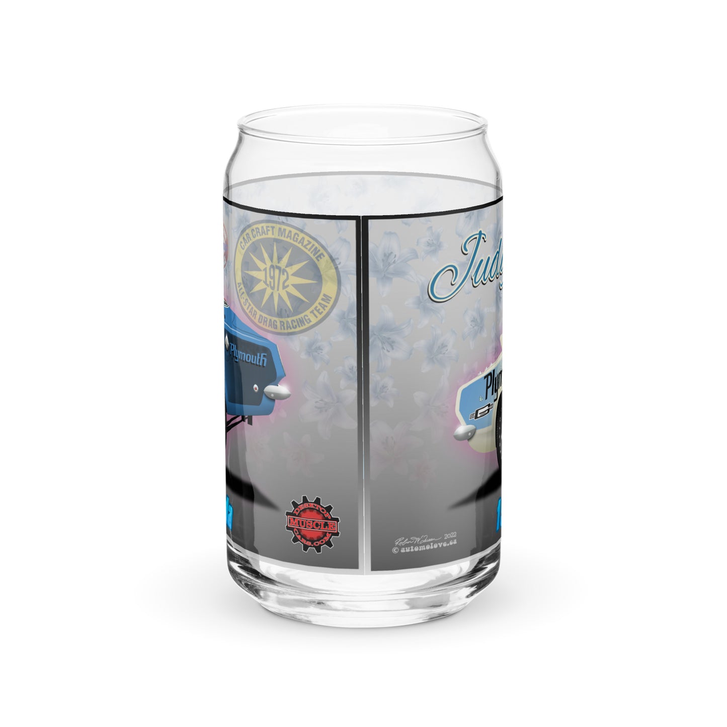 Judy Lilly Flower Car Can-shaped glass
