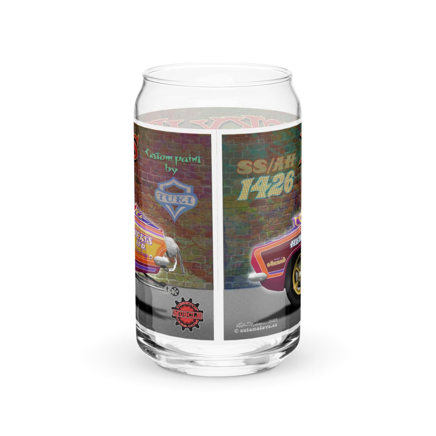 Bucky Hess Fish Stick Can-shaped glass