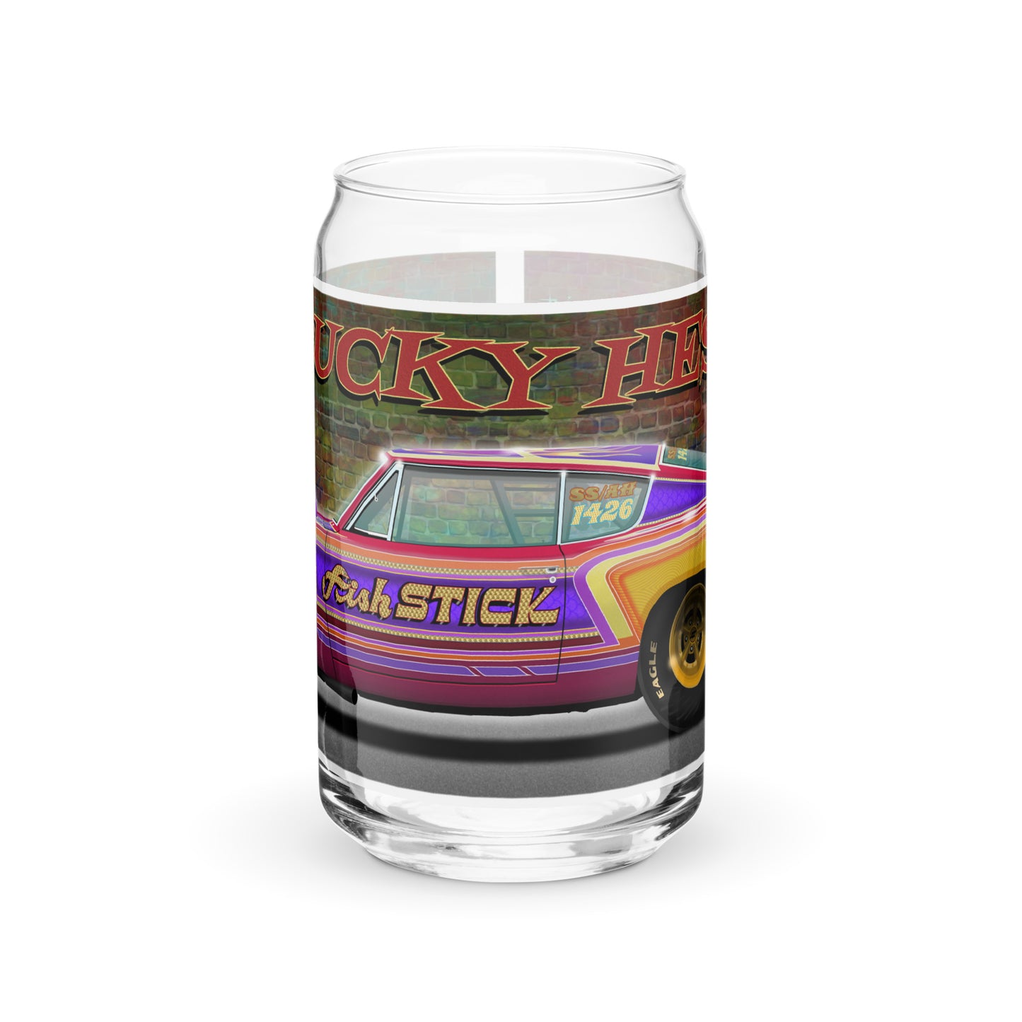 Bucky Hess Fish Stick Can-shaped glass