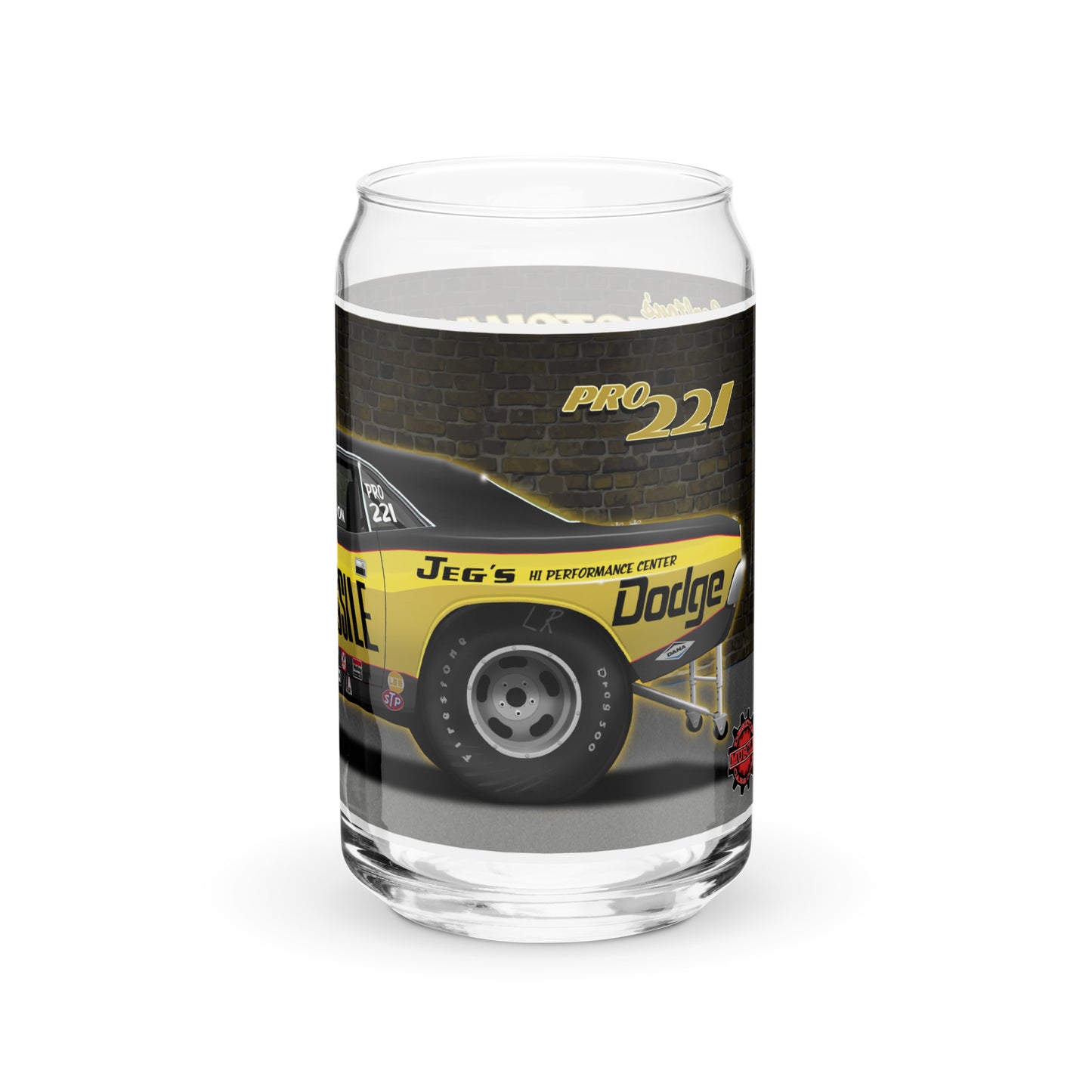 Motown Missile Challenger Can-shaped glass