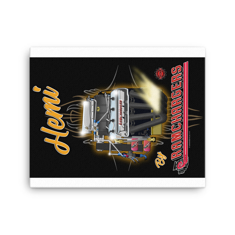Top Fuel Hemi Engine Canvas