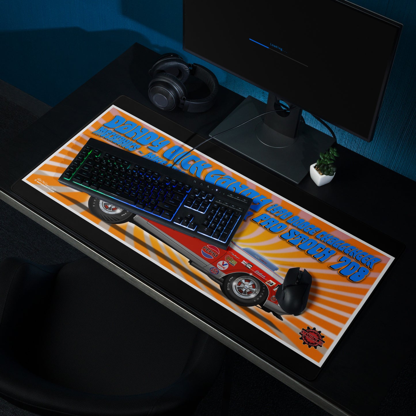 Dick Landy 1970 Challenger Gaming mouse pad