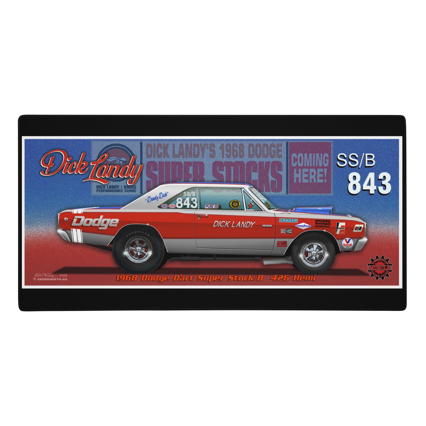 Dick Landy 1968 Dart Gaming mouse pad