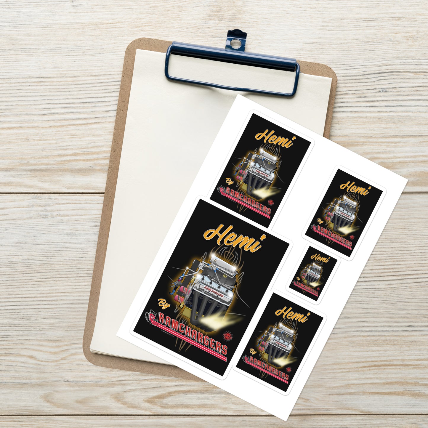 Top Fuel Hemi Engine Sticker sheet