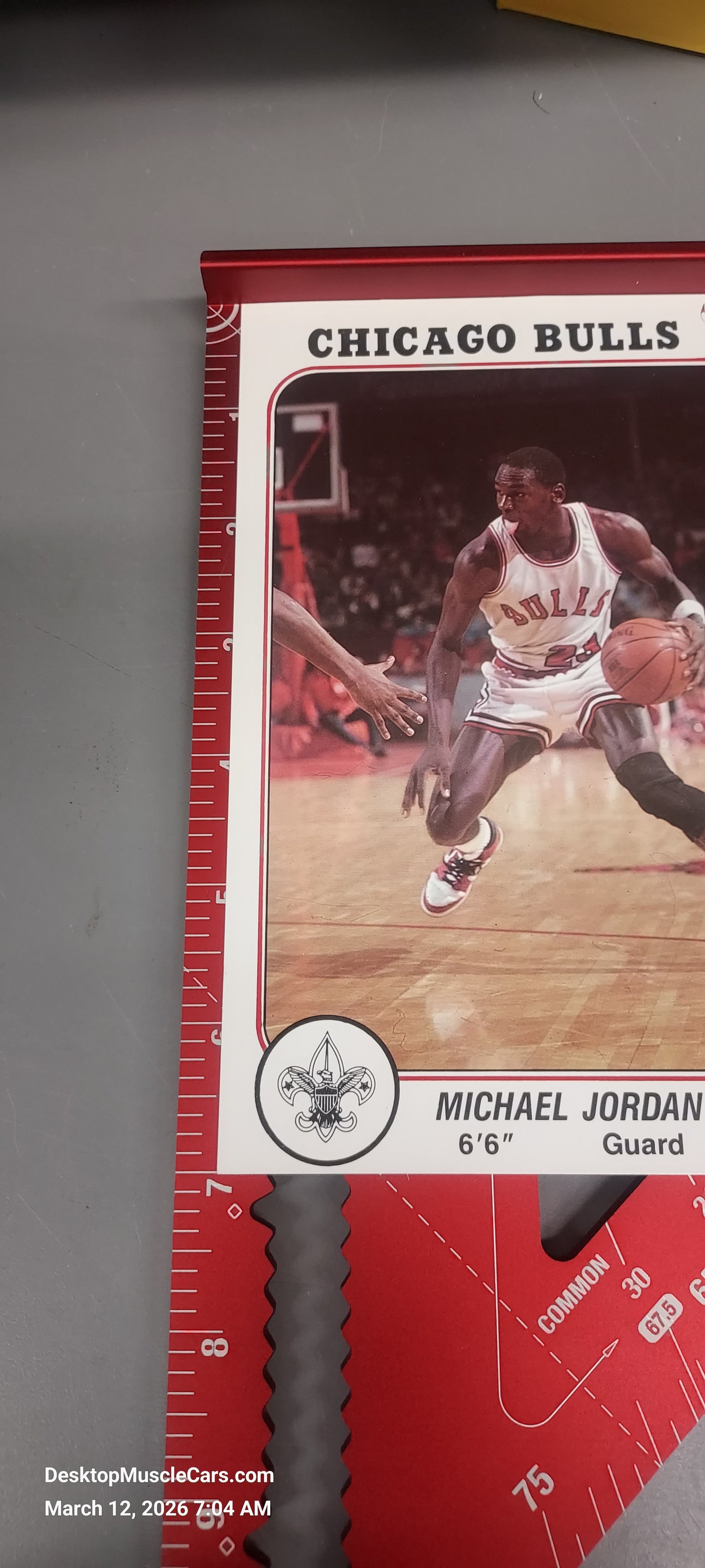 Michael Jordan 1985 Interlake Boy Scouts card