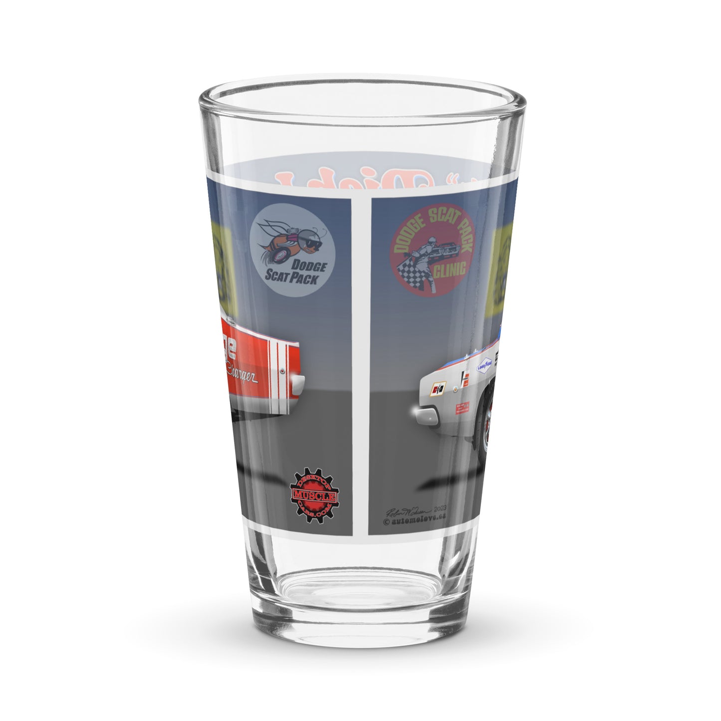 Dick Landy 1968 Charger Shaker pint glass