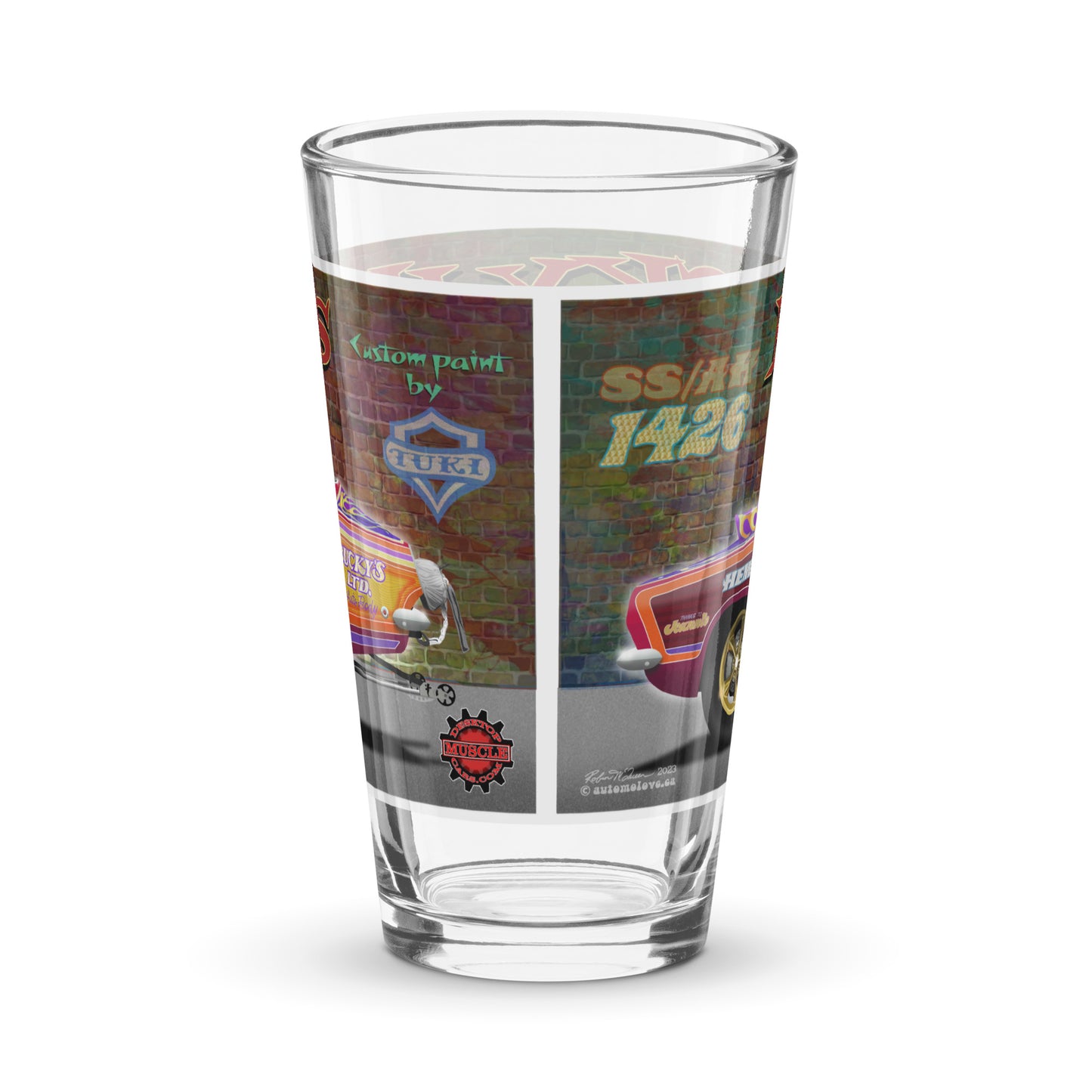 Bucky Hess Fish Stick Shaker pint glass