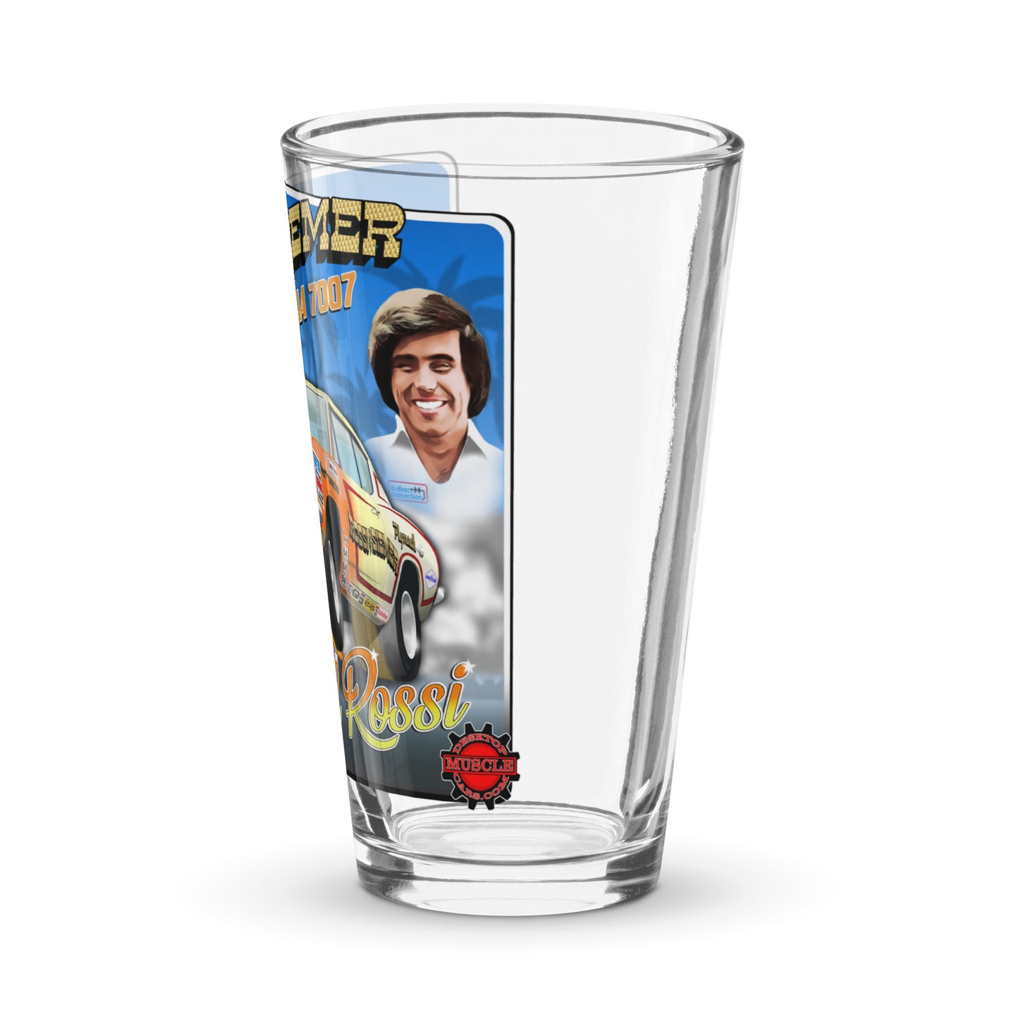 Paul Rossi Barracuda Wheelie Shaker pint glass