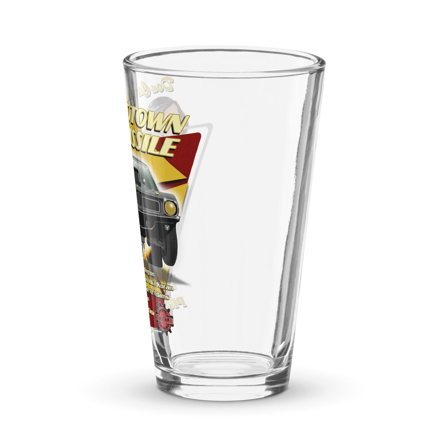 Motown Missile Cuda Wheelie Shaker pint glass