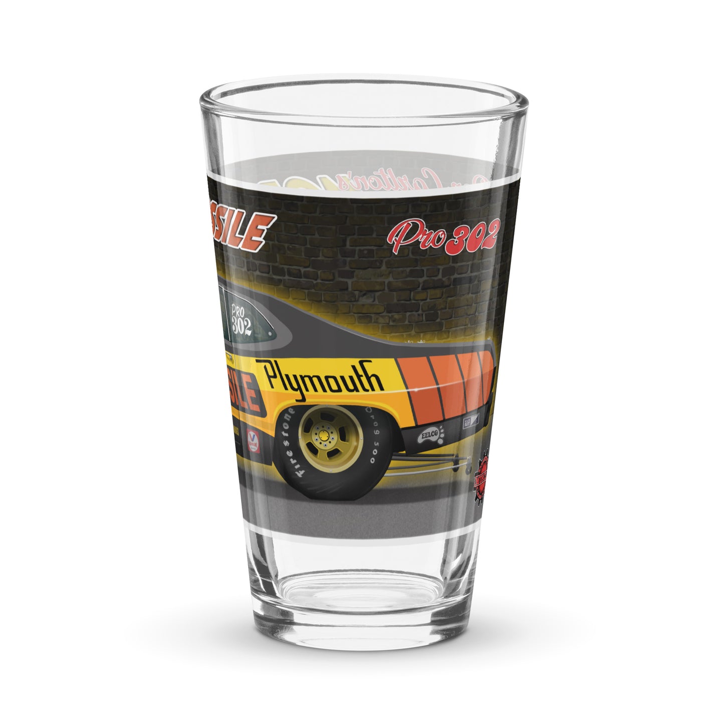 Mopar Missile Duster Wire Car Shaker pint glass