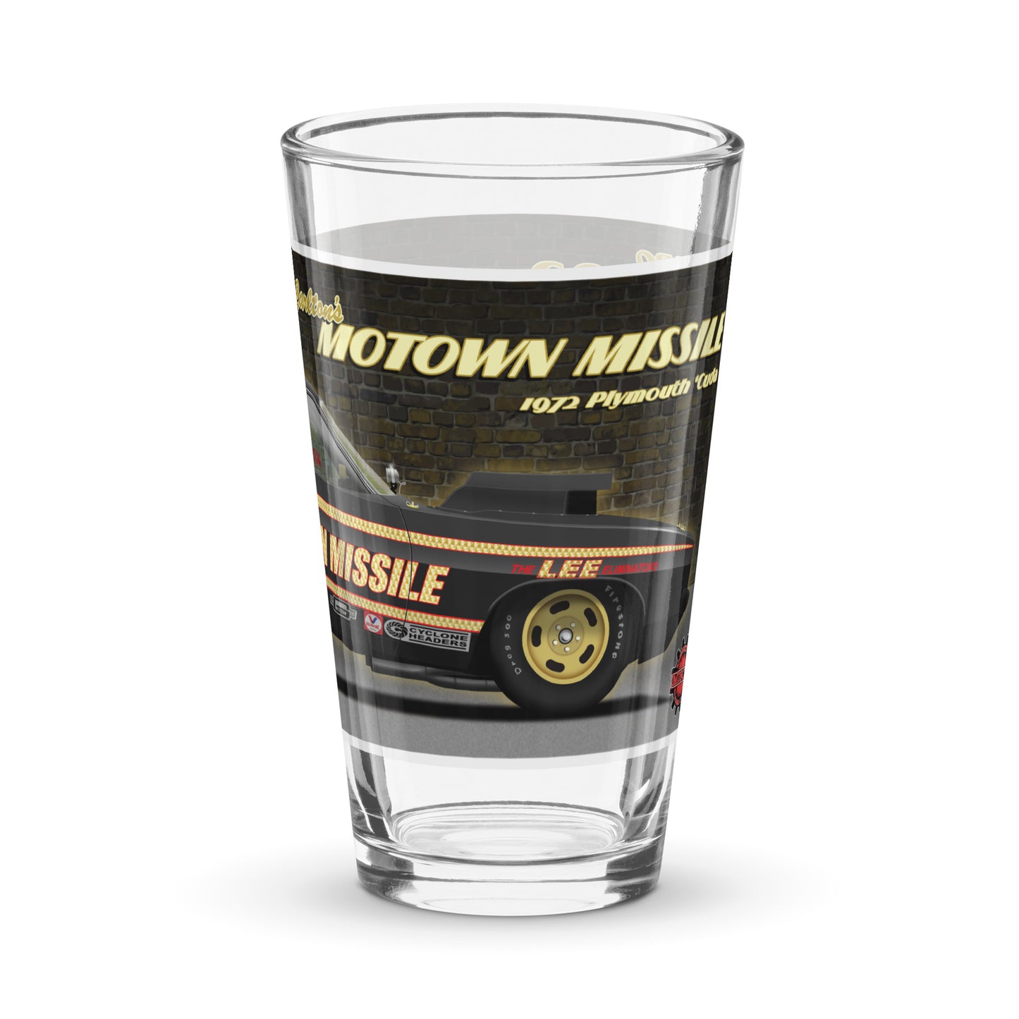 Motown Missile Cuda Shaker pint glass