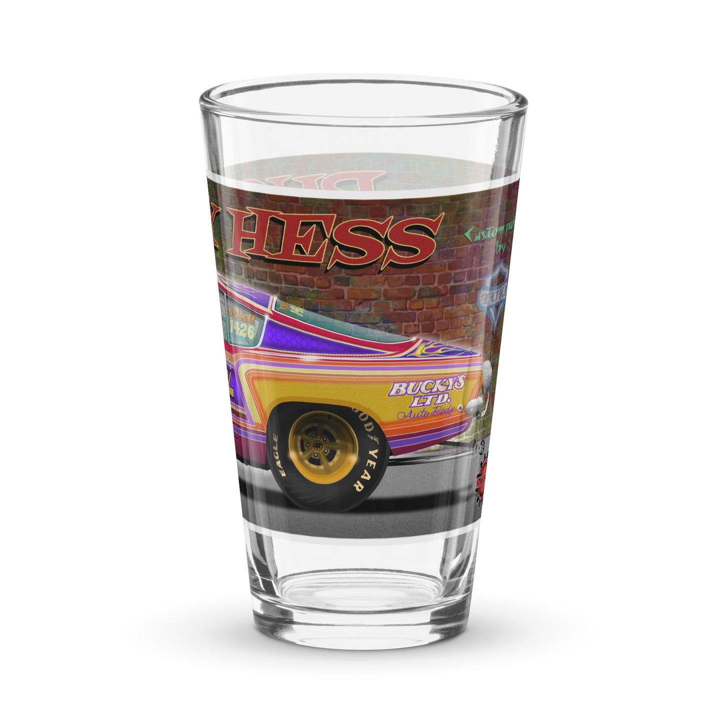 Bucky Hess Fish Stick Shaker pint glass