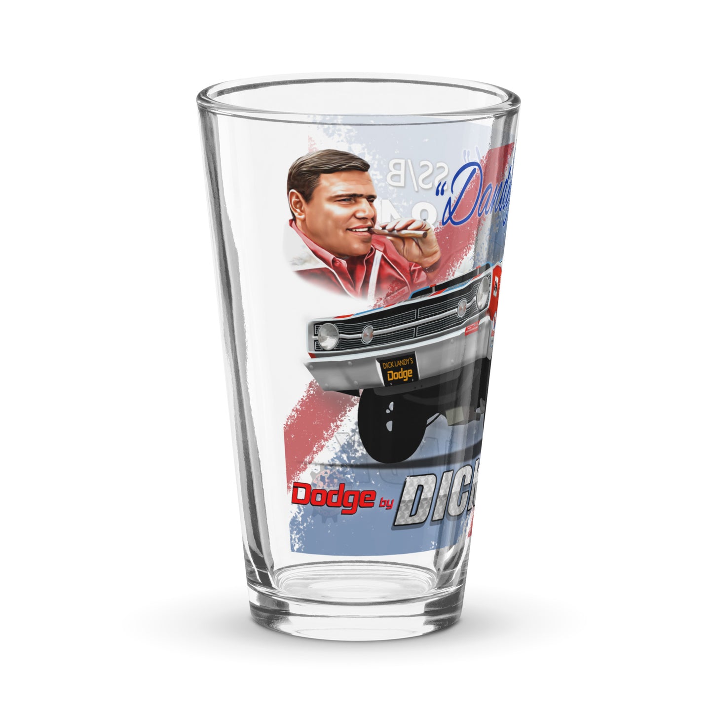 Dick Landy 1968 Dart Shaker pint glass