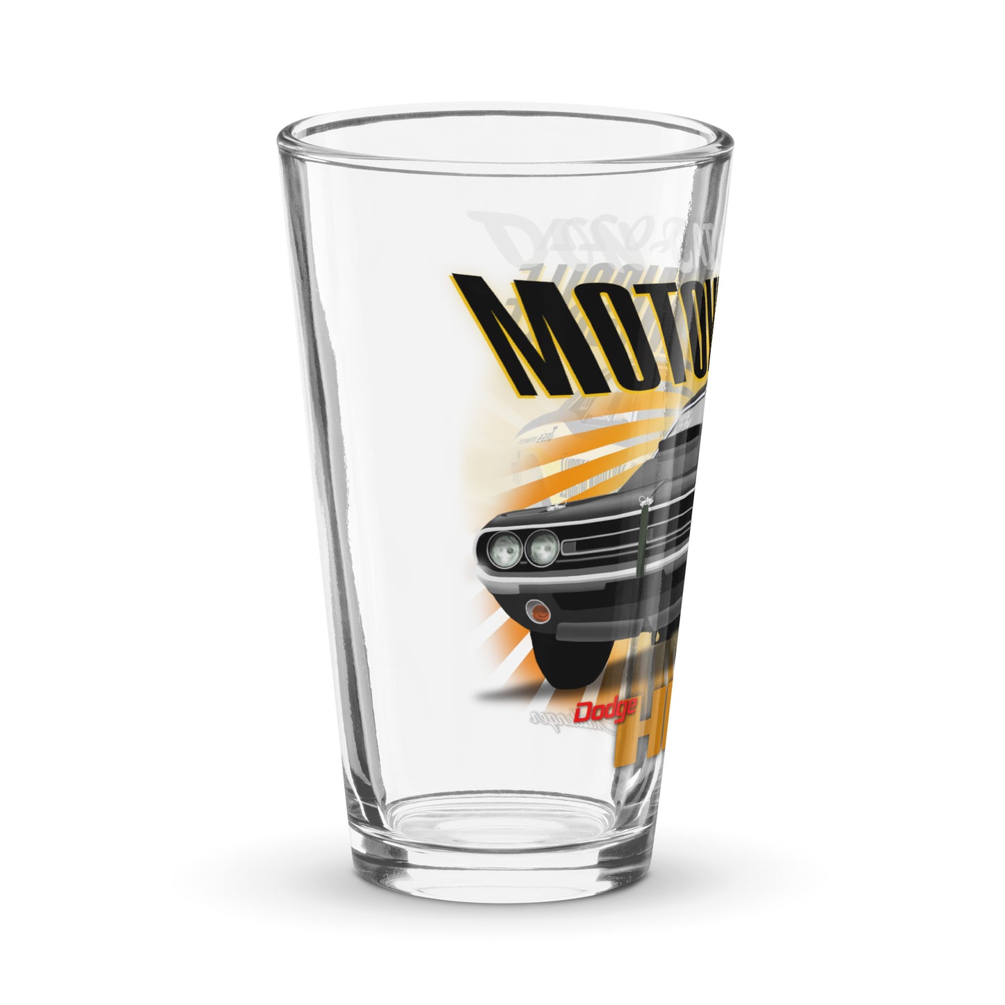 Motown Missile Challenger Shaker pint glass