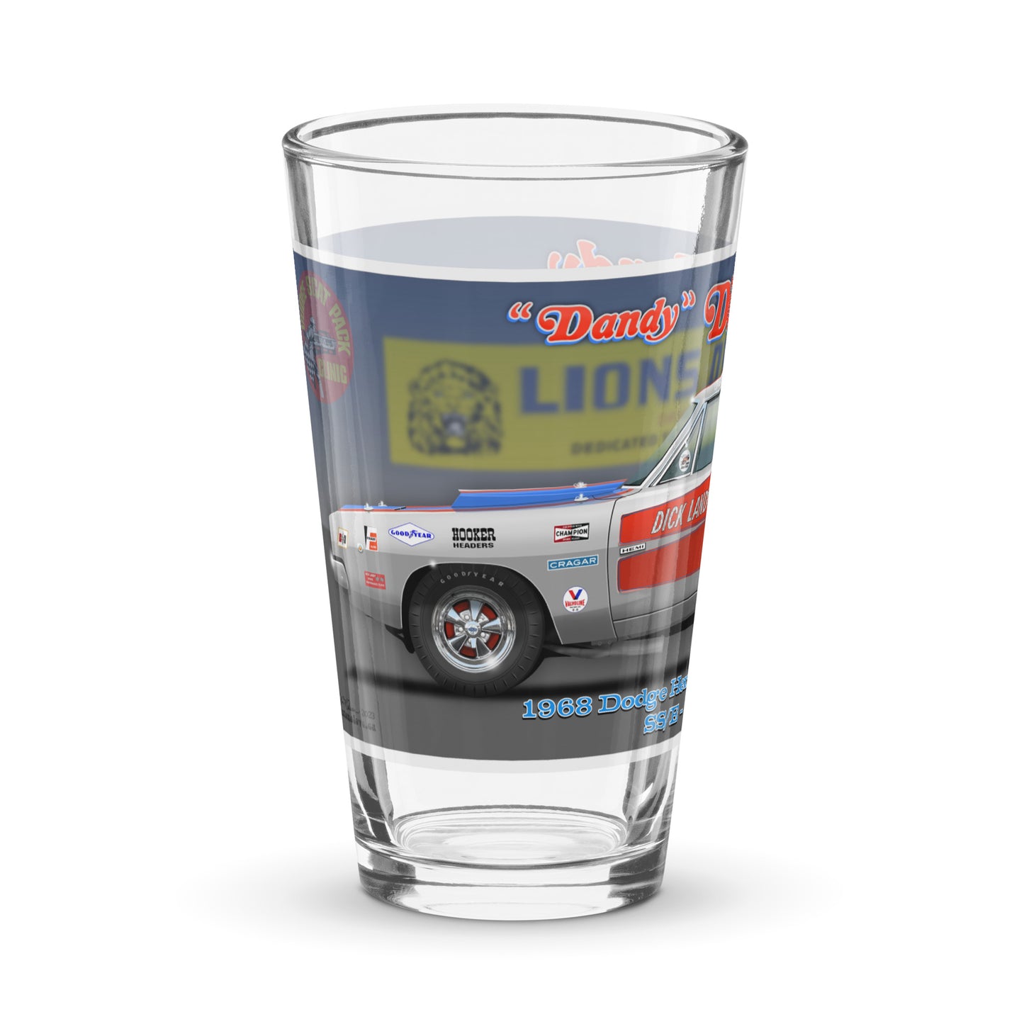 Dick Landy 1968 Charger Shaker pint glass