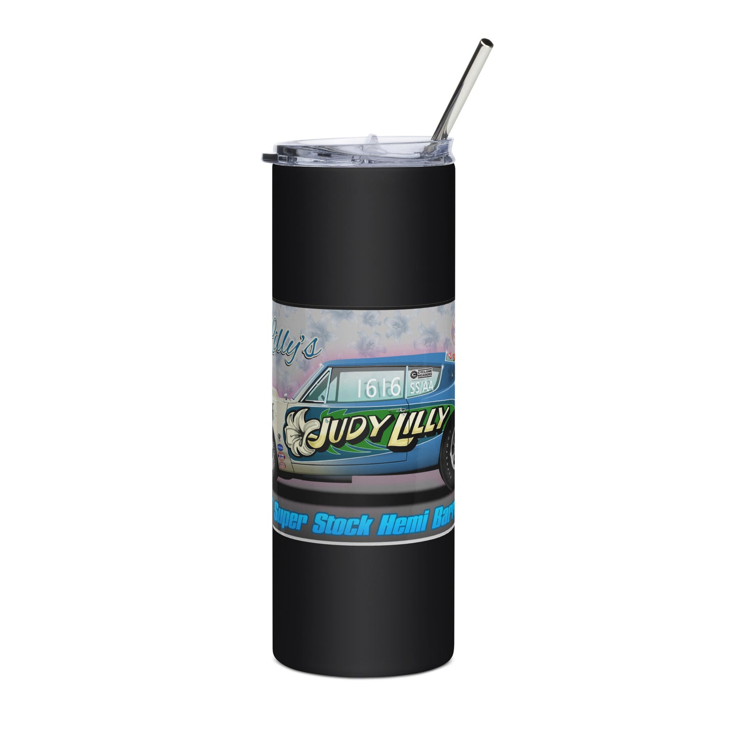Judy Lilly Flower Car Stainless steel tumbler