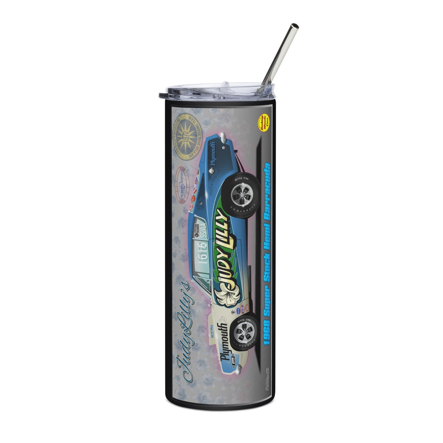 Judy Lilly Flower Car Stainless steel tumbler