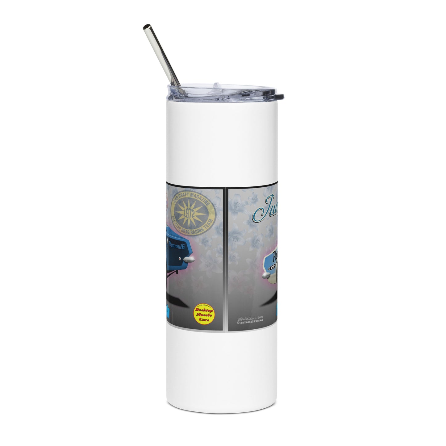 Judy Lilly Flower Car Stainless steel tumbler