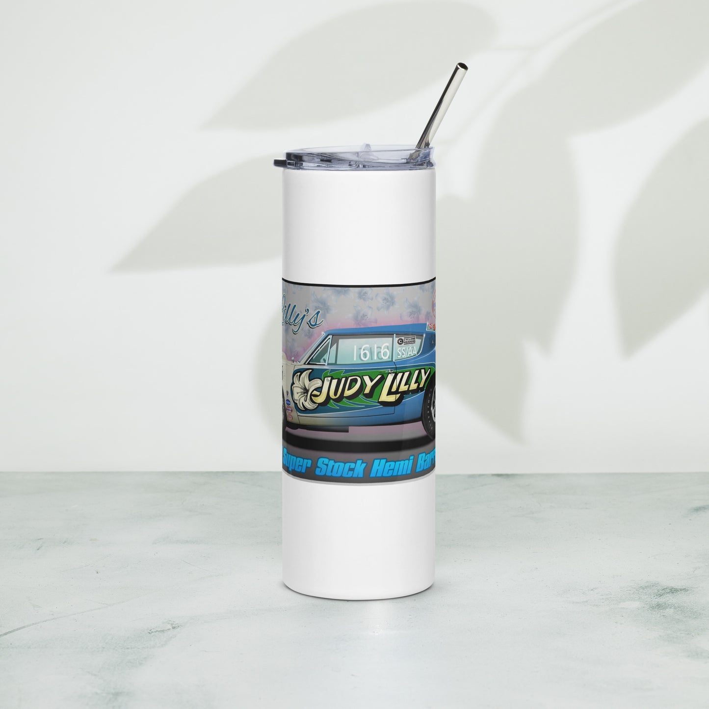 Judy Lilly Flower Car Stainless steel tumbler