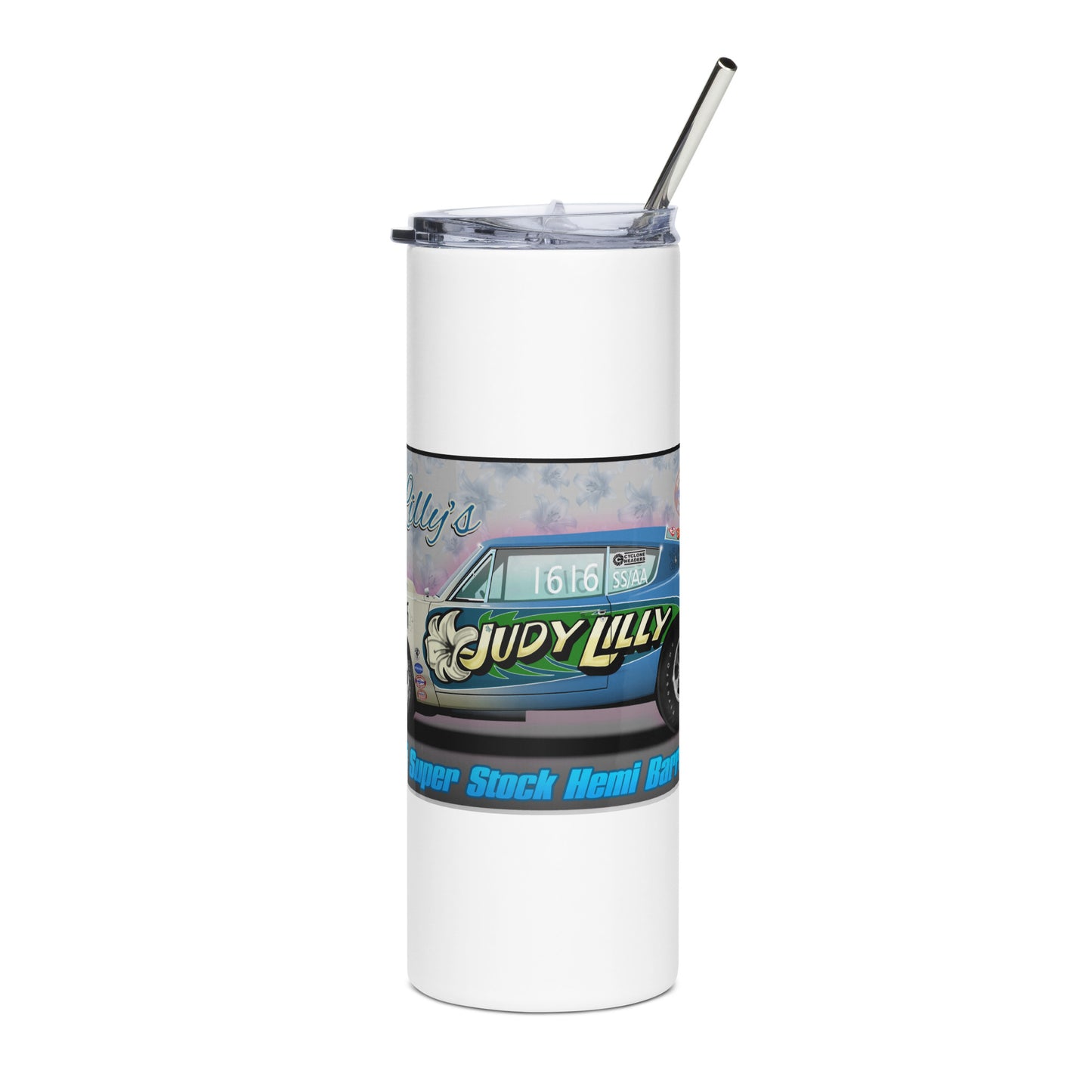 Judy Lilly Flower Car Stainless steel tumbler