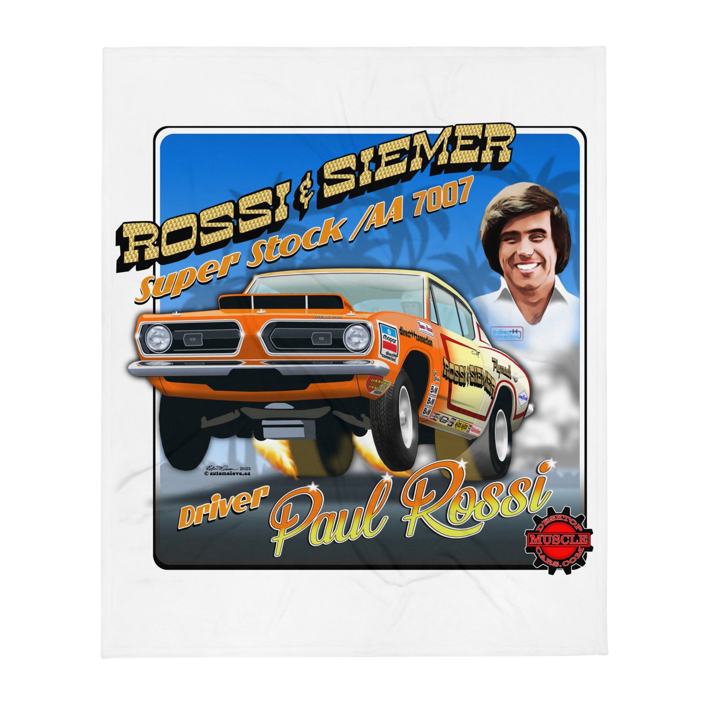 Paul Rossi Barracuda Wheelie Throw Blanket