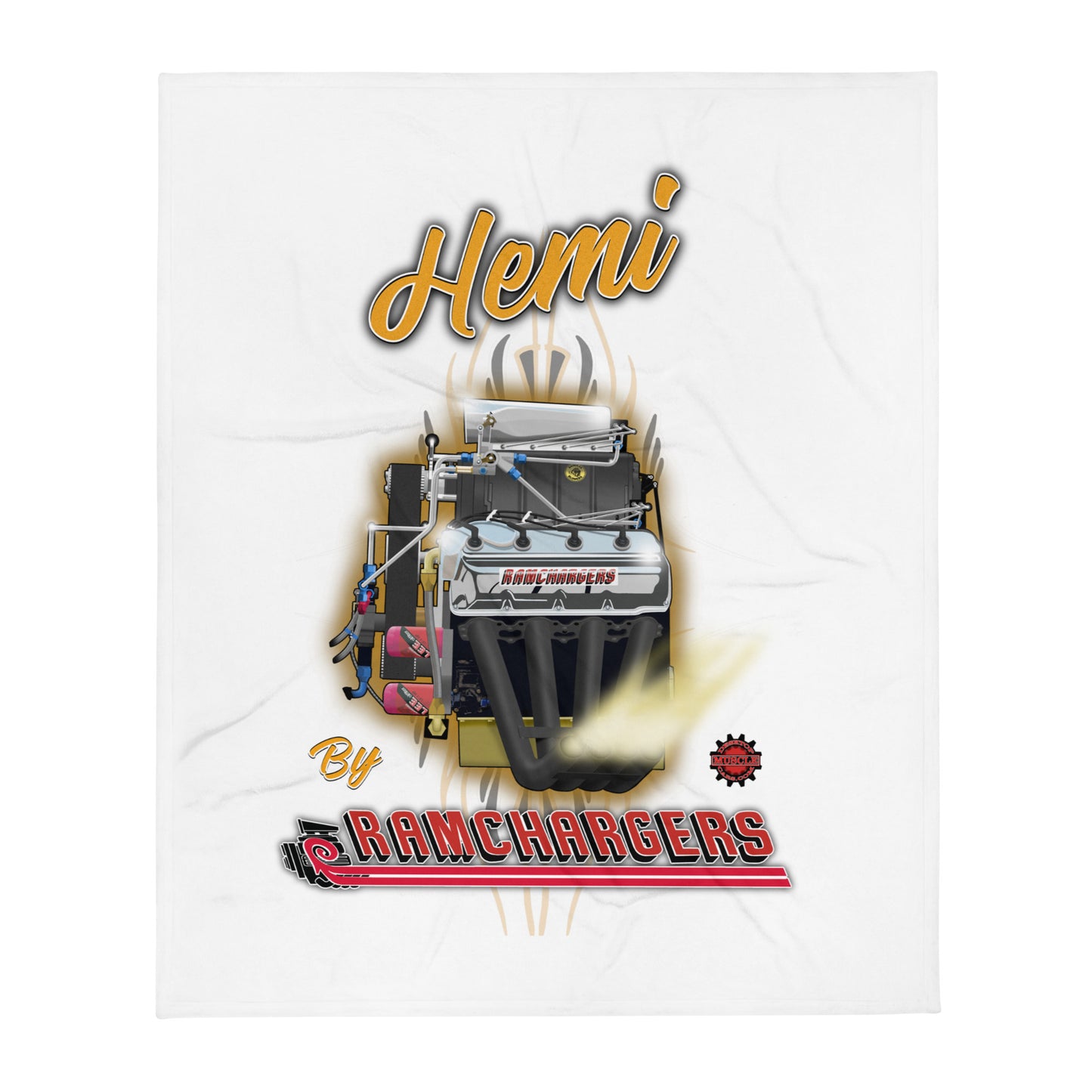 Top Fuel Hemi Engine Throw Blanket