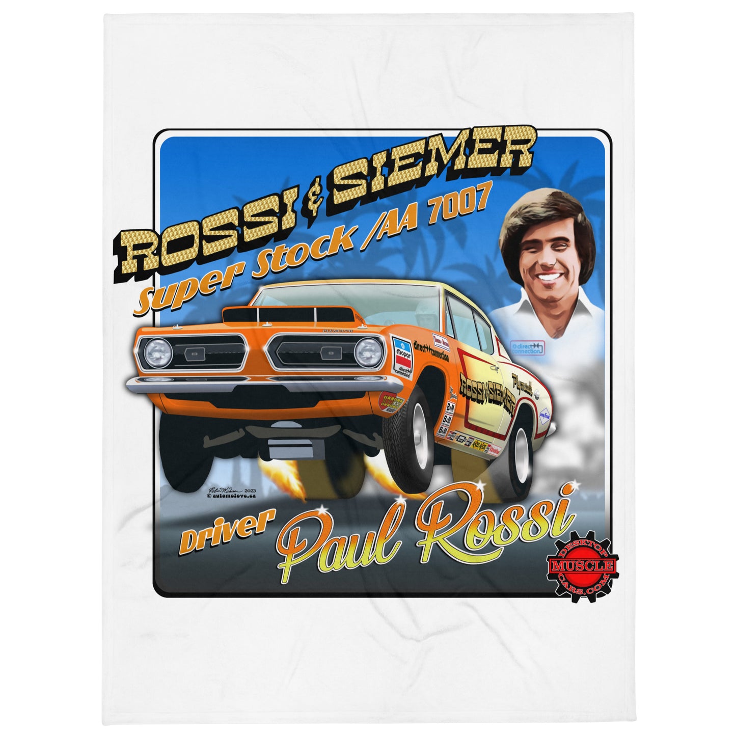 Paul Rossi Barracuda Wheelie Throw Blanket