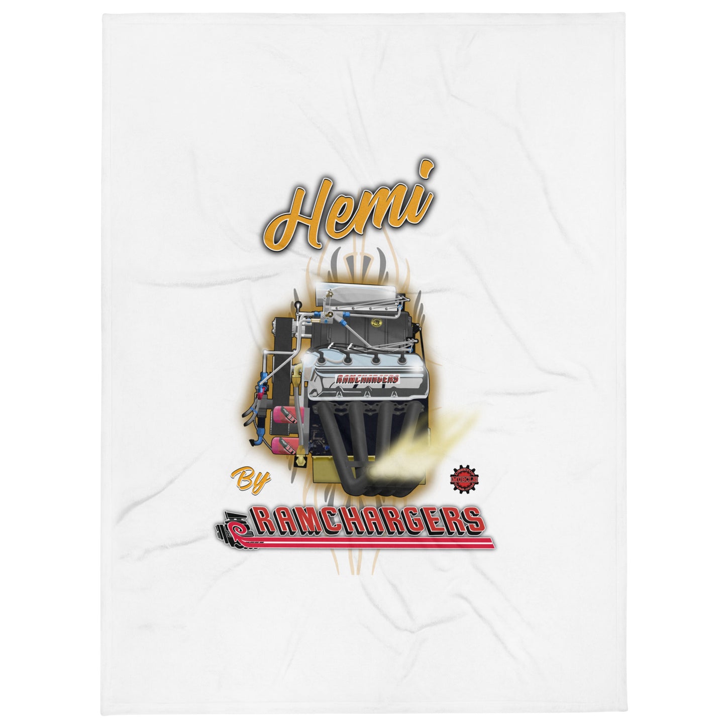 Top Fuel Hemi Engine Throw Blanket