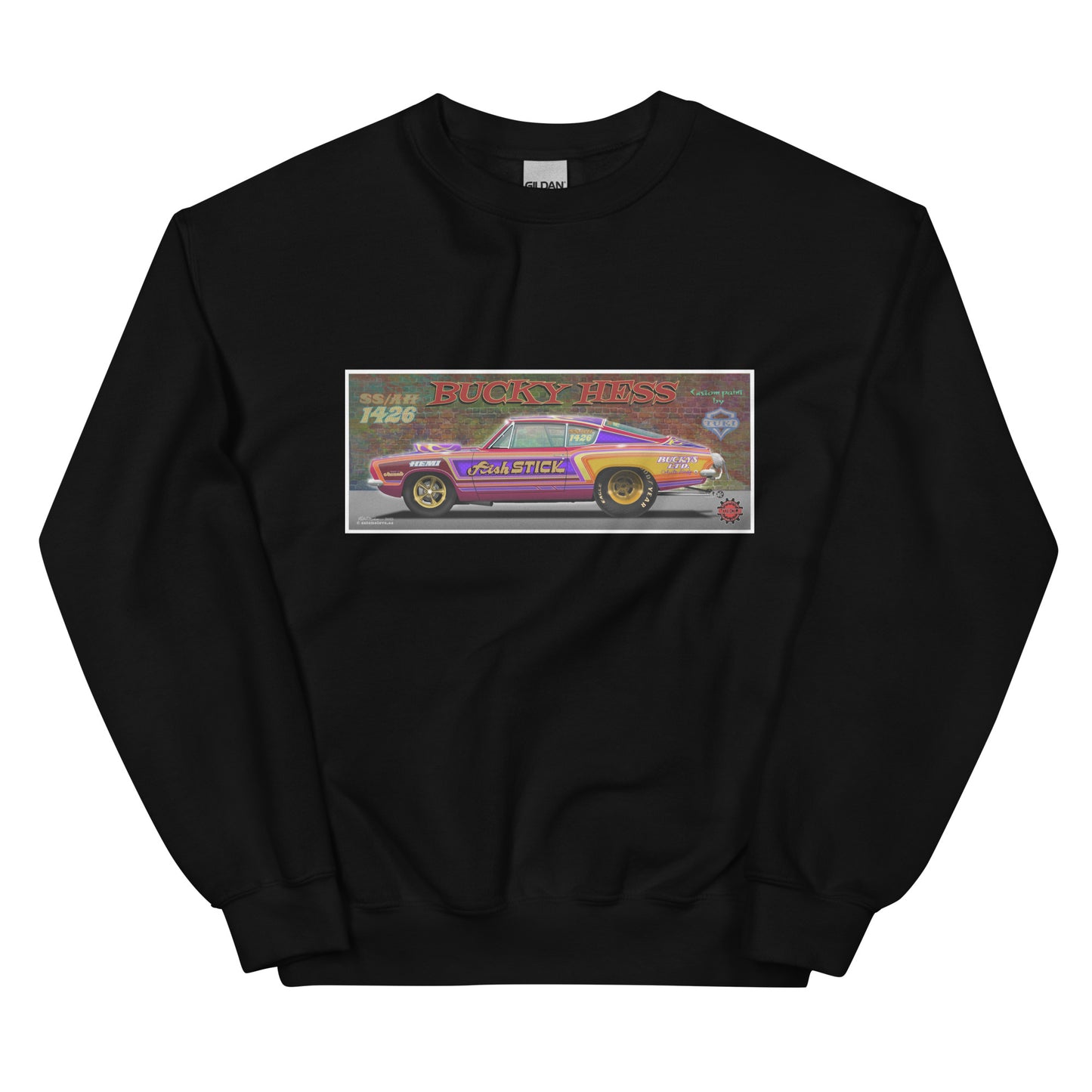Bucky Hess Fish Stick Front Design Sweatshirt