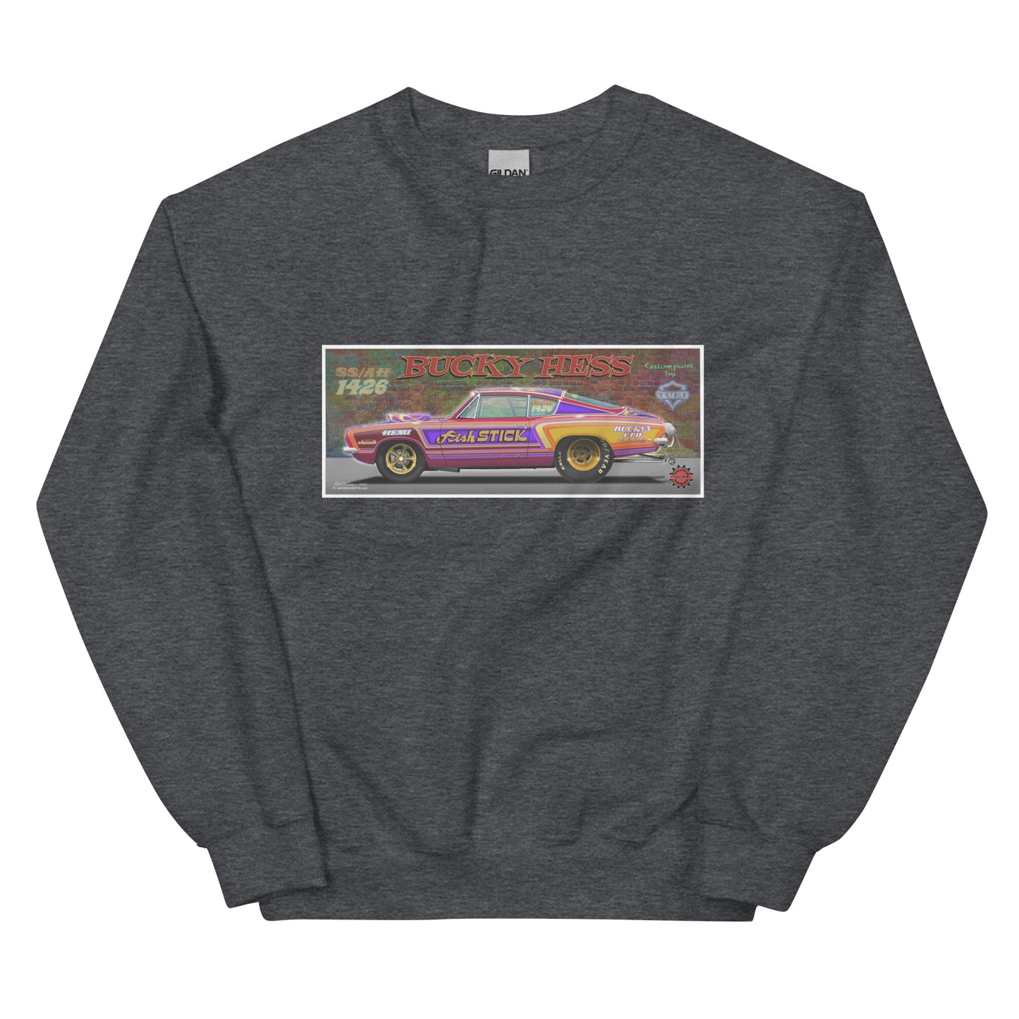 Bucky Hess Fish Stick Front Design Sweatshirt