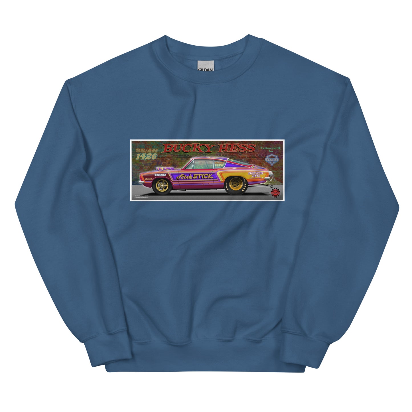 Bucky Hess Fish Stick Front Design Sweatshirt