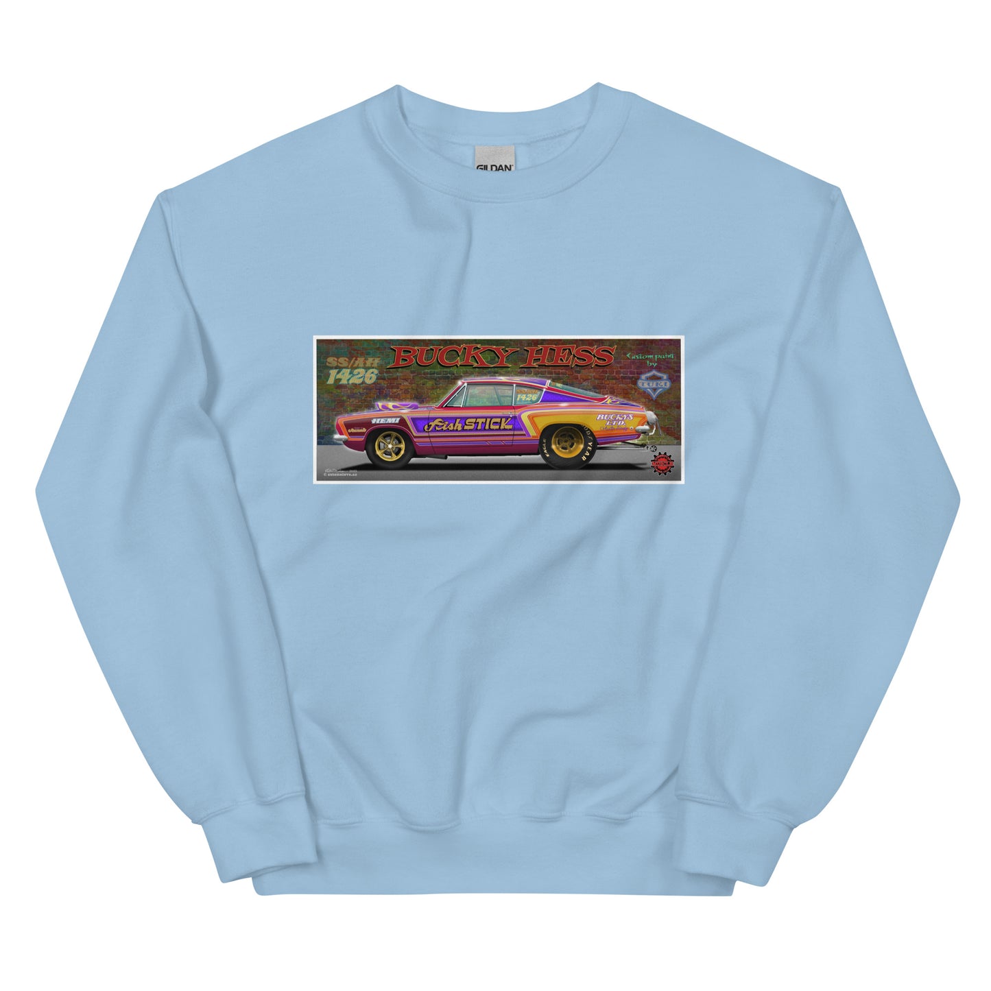 Bucky Hess Fish Stick Front Design Sweatshirt