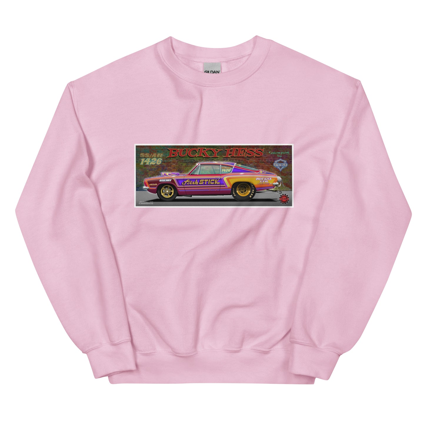 Bucky Hess Fish Stick Front Design Sweatshirt