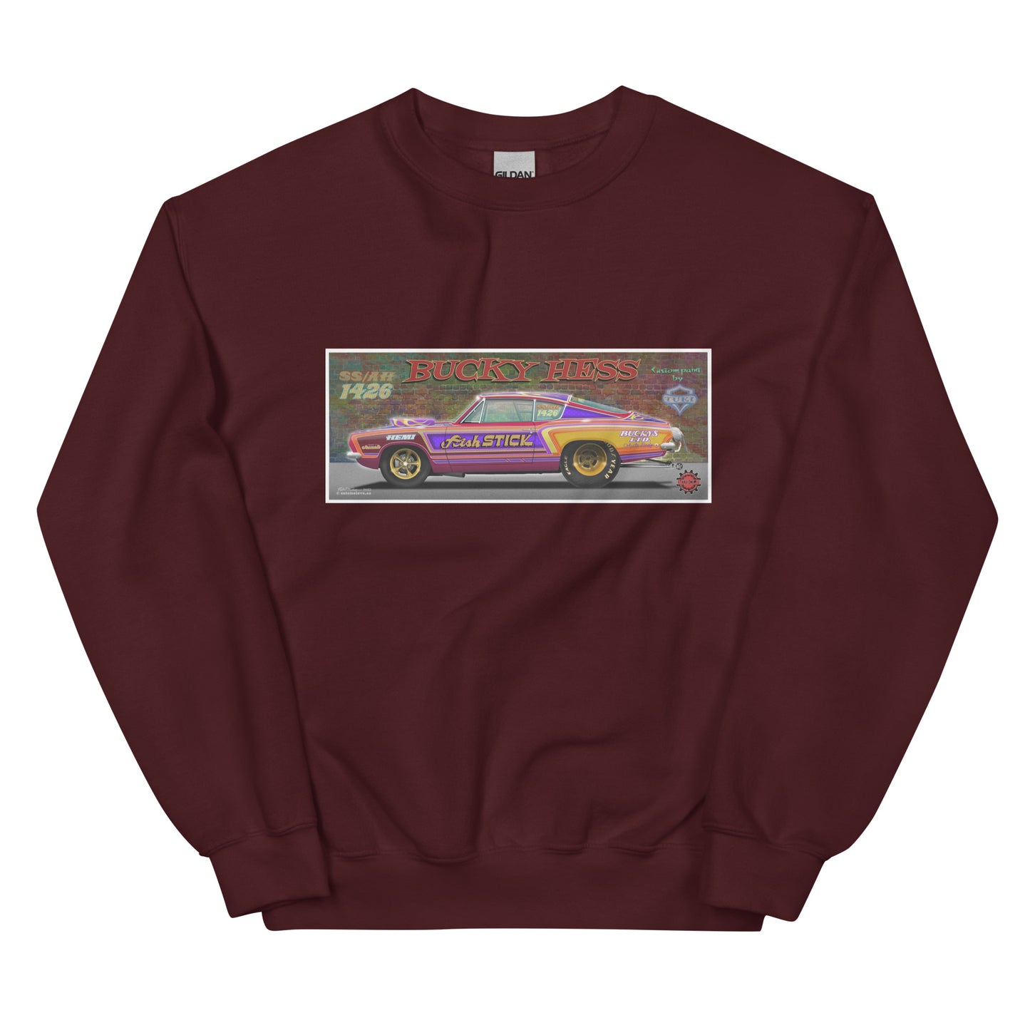 Bucky Hess Fish Stick Front Design Sweatshirt