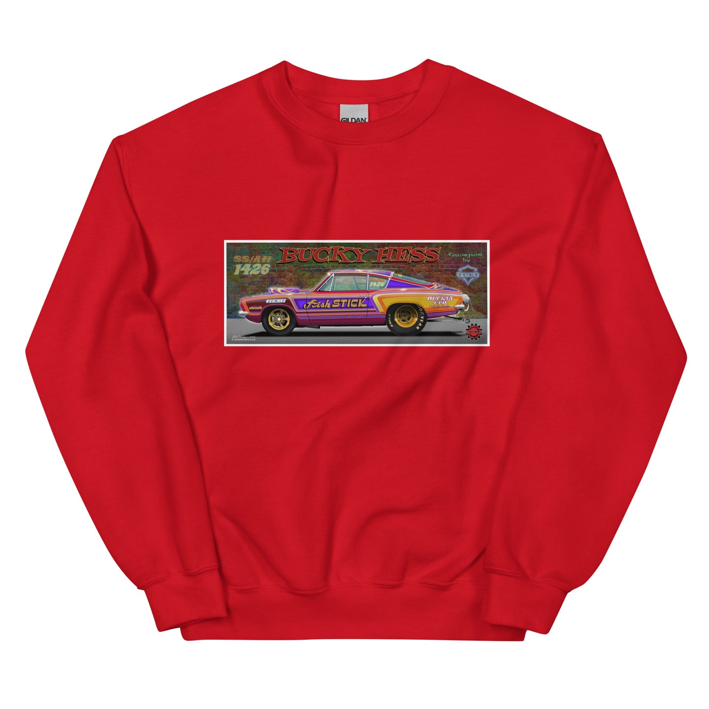 Bucky Hess Fish Stick Front Design Sweatshirt