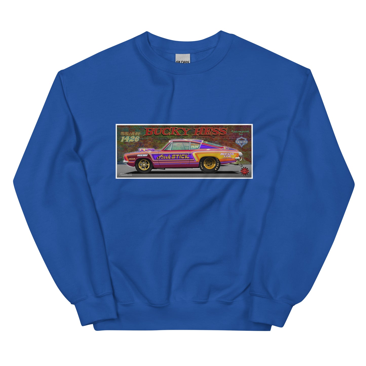 Bucky Hess Fish Stick Front Design Sweatshirt
