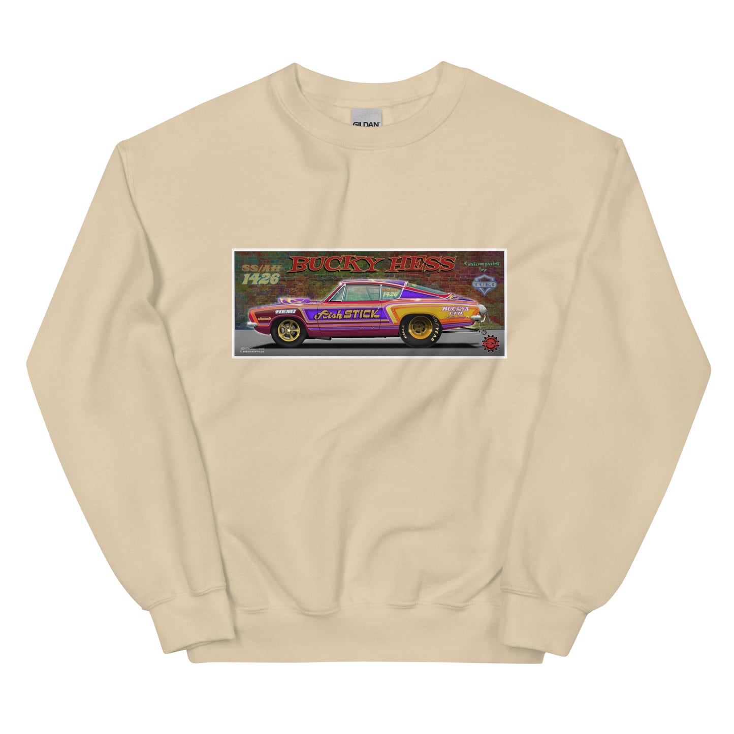 Bucky Hess Fish Stick Front Design Sweatshirt