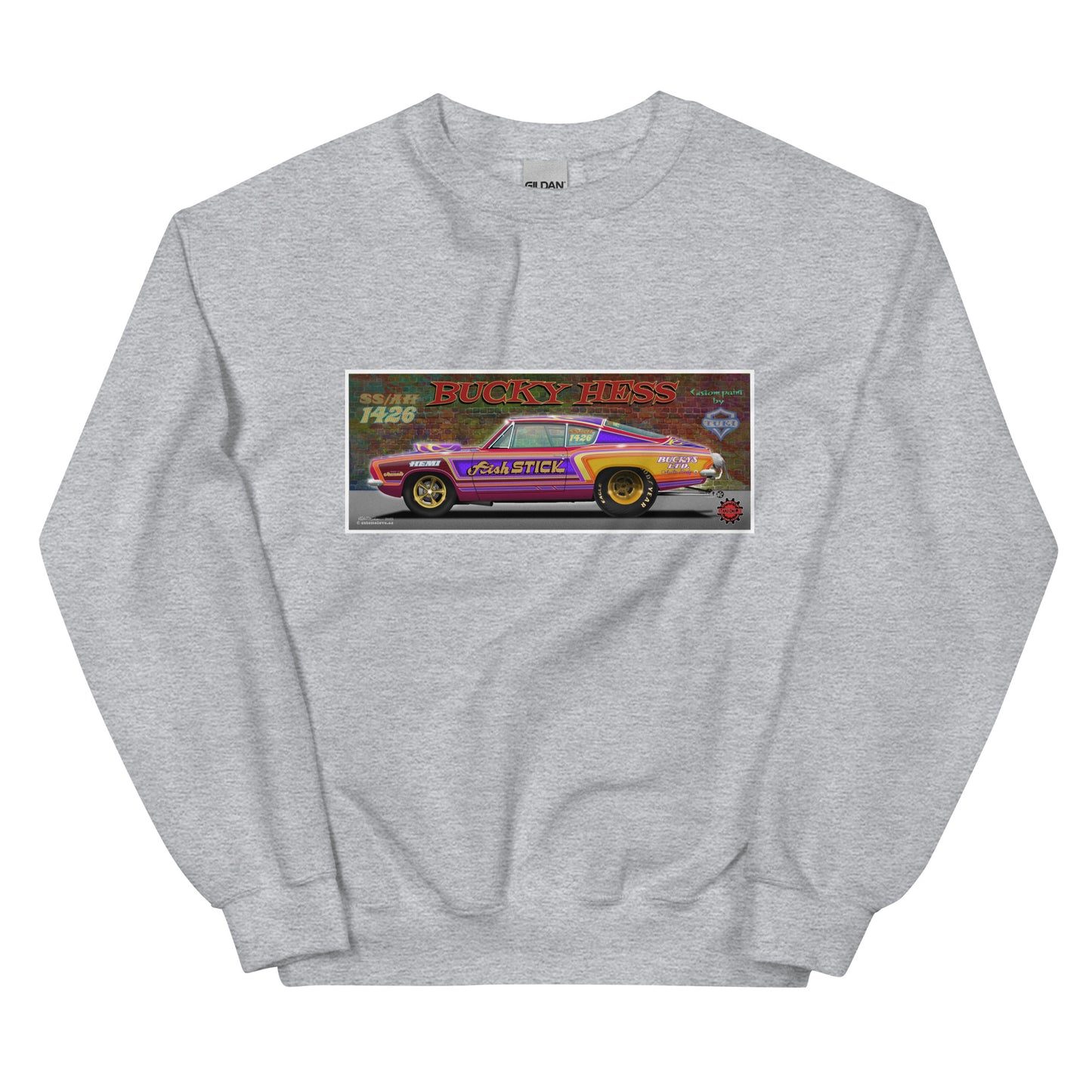 Bucky Hess Fish Stick Front Design Sweatshirt