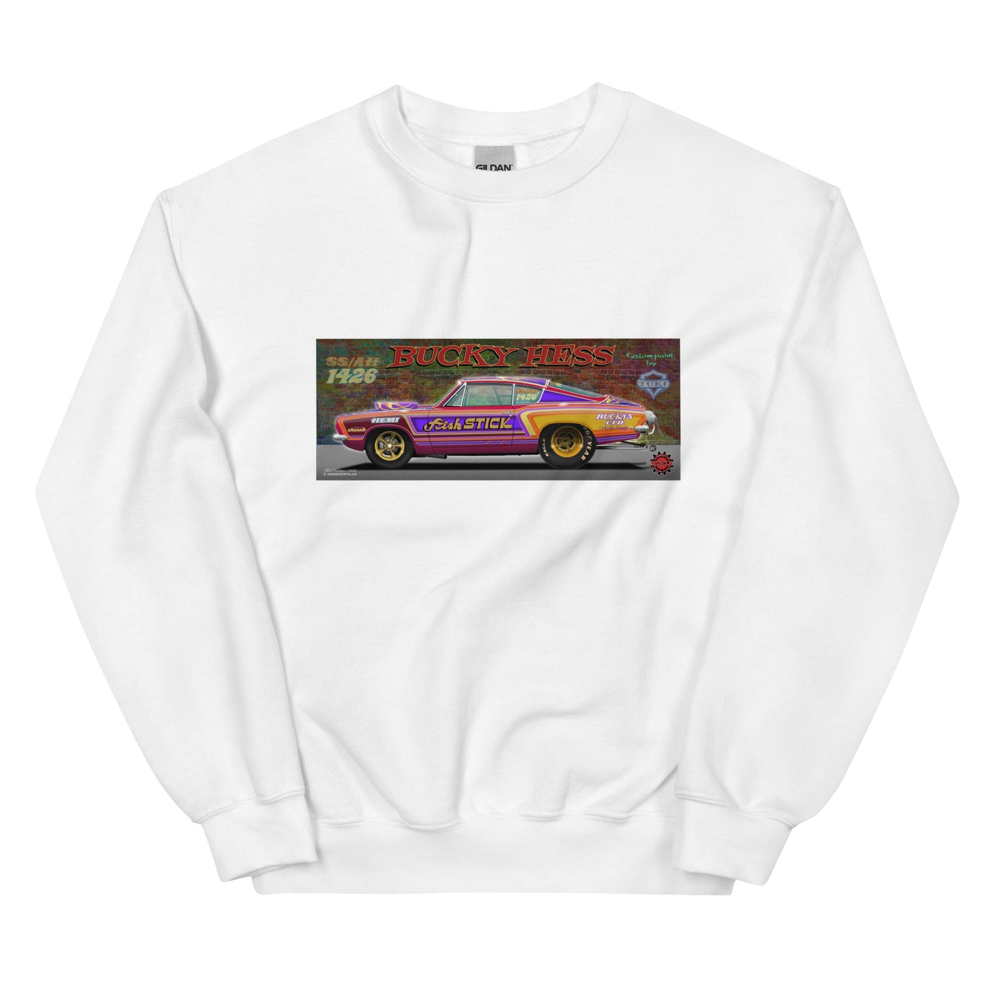 Bucky Hess Fish Stick Front Design Sweatshirt