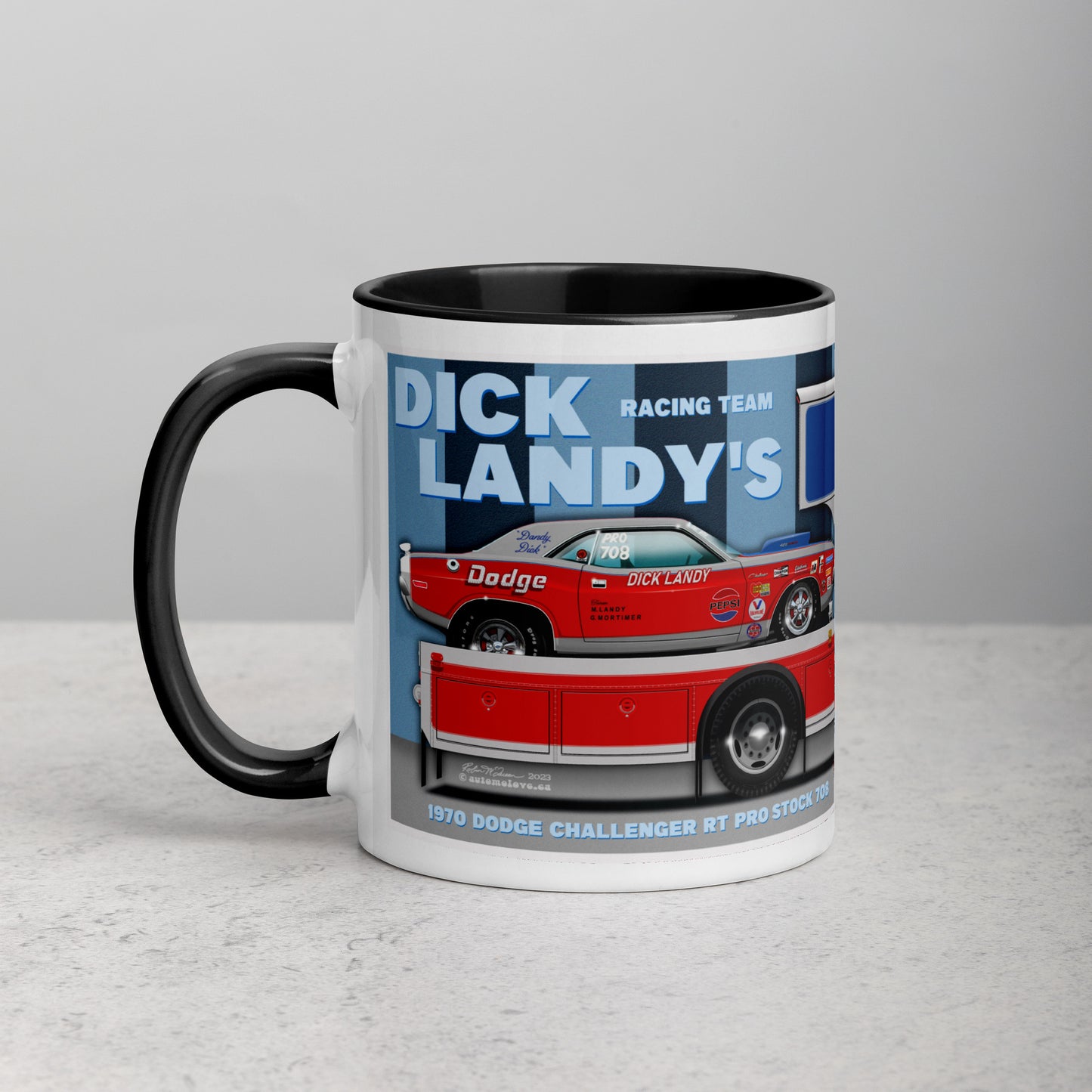 Dick Landy Hauler with 1970 Challenger Mug with Color Inside