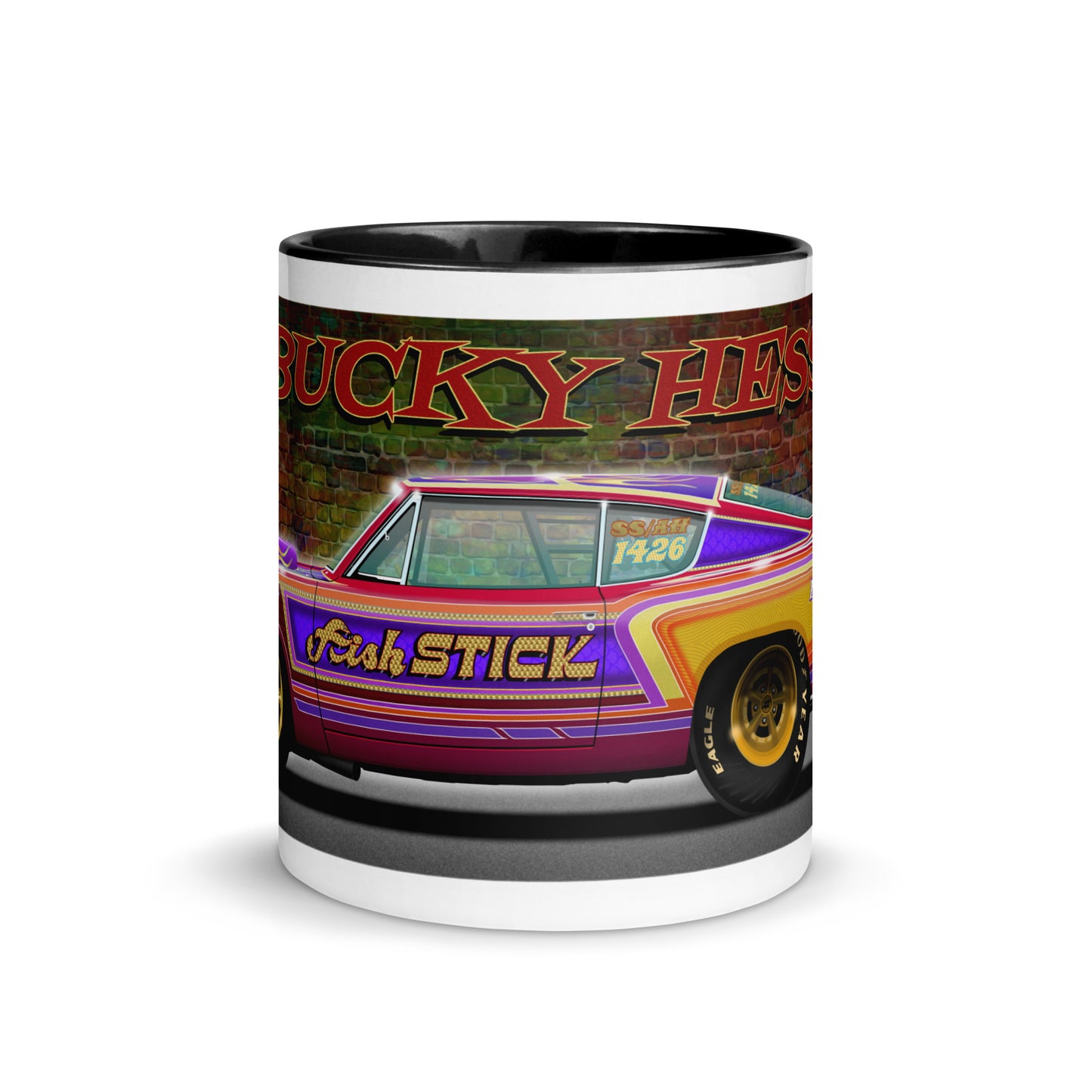 Bucky Hess Fish Stick Mug with Color Inside
