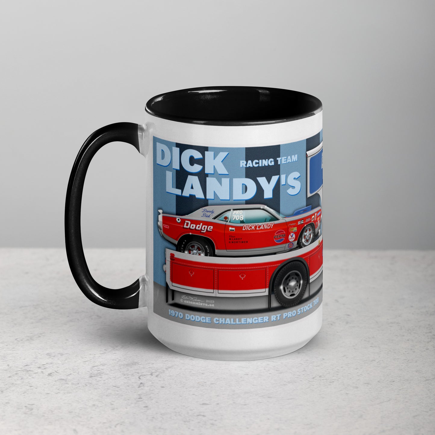 Dick Landy Hauler with 1970 Challenger Mug with Color Inside