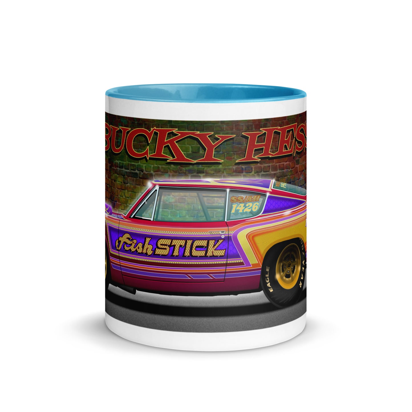 Bucky Hess Fish Stick Mug with Color Inside
